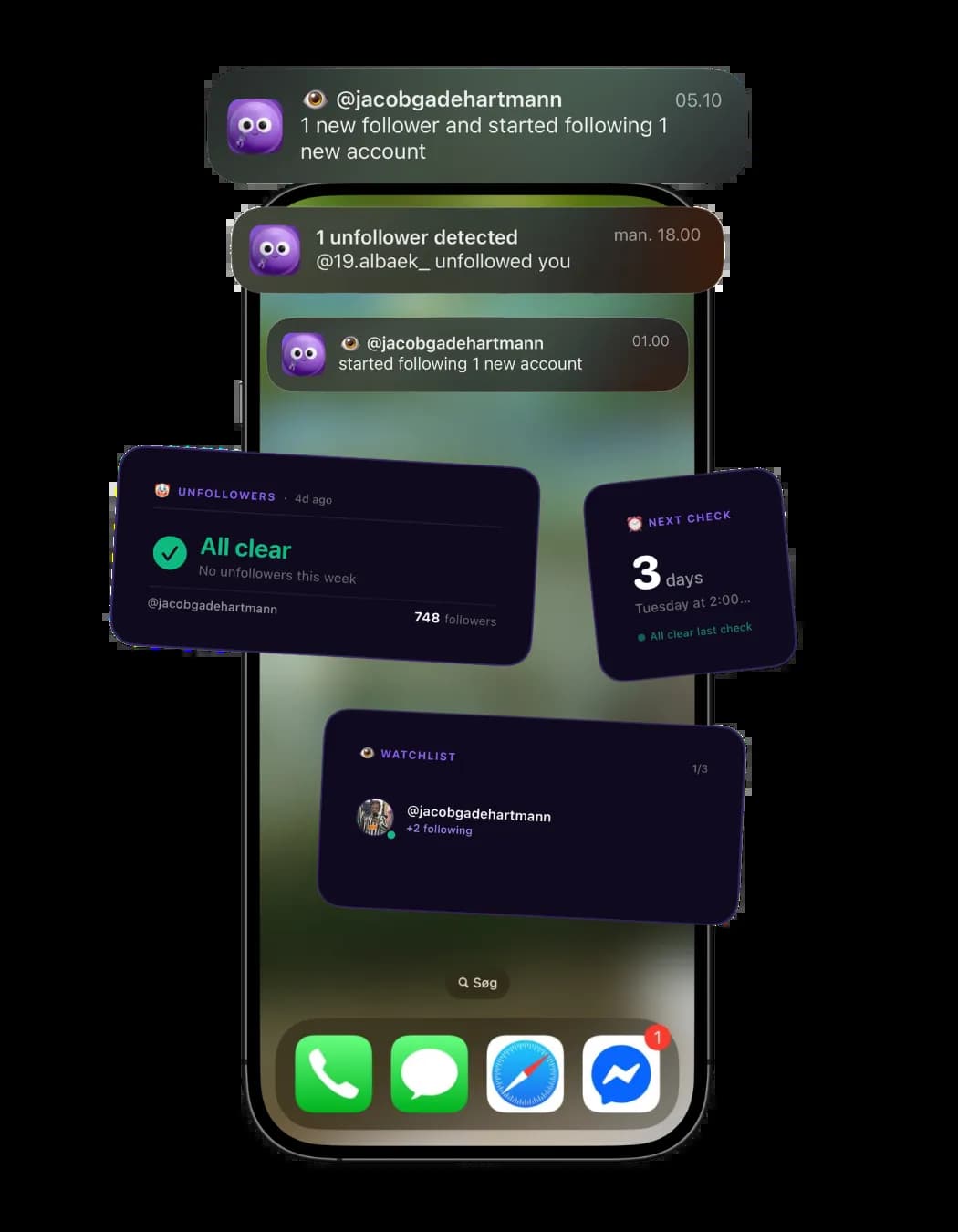 iOS home screen widgets and notification banners